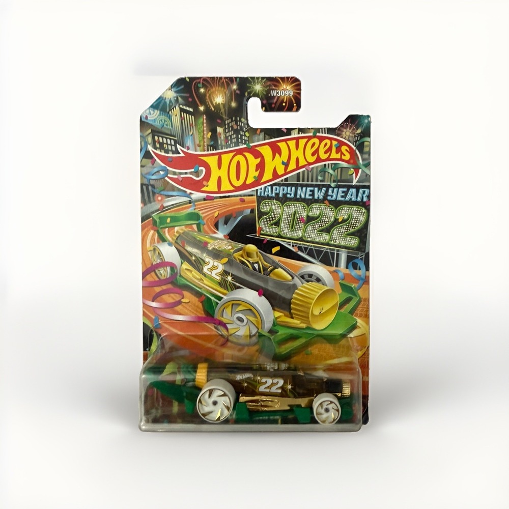 Hot Wheels Happy New Years 2022 Carbonator Bottle Opener Green/Yellow